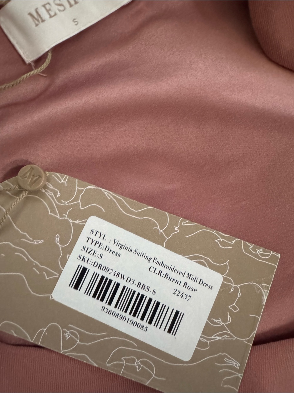 Meshki Virginia
Suiting Embroidered Midi Dress - Burnt Rose - Picture 4 of 5